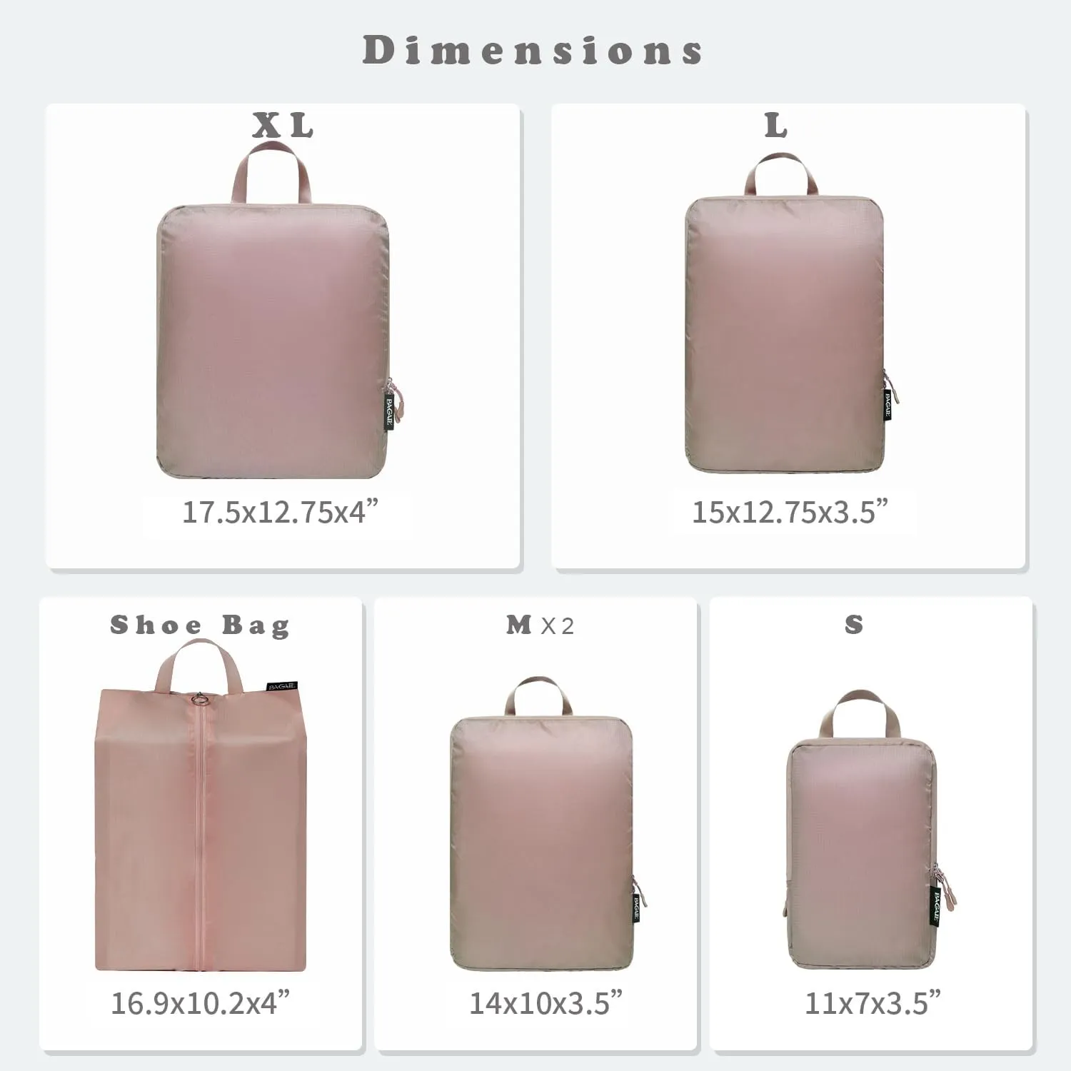BAGAIL 4 Set/6 Set Ultralight Compression Packing Cubes Packing Organizer for Travel Accessories Luggage Suitcase Backpack