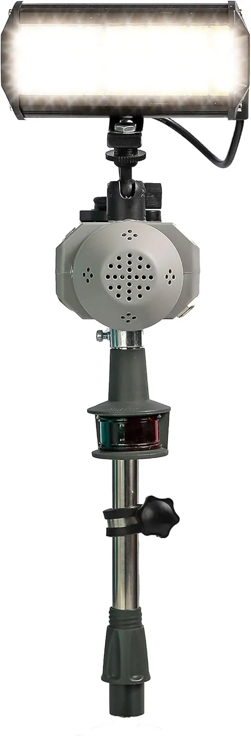 Basin Boat Lighting-BrightBird™  NAV 120W/12,000 Lumens 3-PIN SmartBird Safety Lighting System USCG 2nm Nav light, 105db Horn, USB Port, Key Fob remote NEW iOS/Android app (not included)