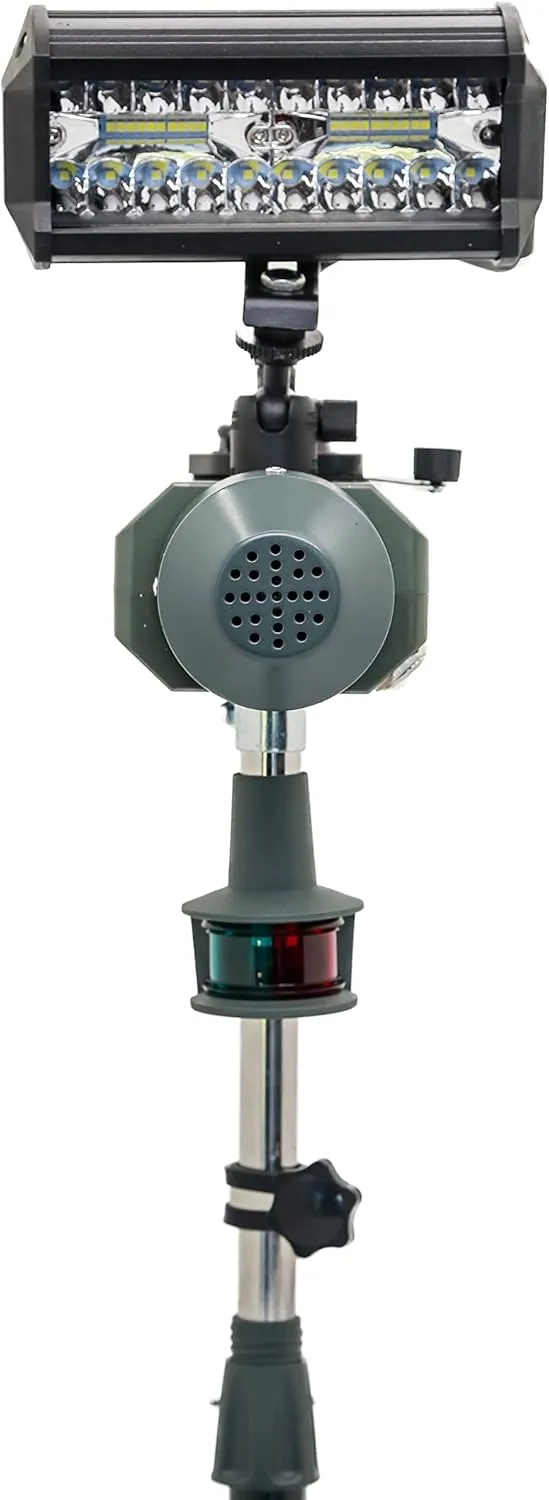 Basin Boat Lighting-BrightBird™  NAV 120W/12,000 Lumens 3-PIN SmartBird Safety Lighting System USCG 2nm Nav light, 105db Horn, USB Port, Key Fob remote NEW iOS/Android app (not included)