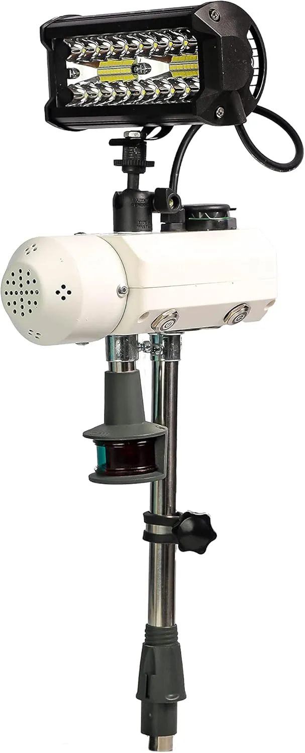 Basin Boat Lighting-BrightBird™  NAV 120W/12,000 Lumens 3-PIN SmartBird Safety Lighting System USCG 2nm Nav light, 105db Horn, USB Port, Key Fob remote NEW iOS/Android app (not included)