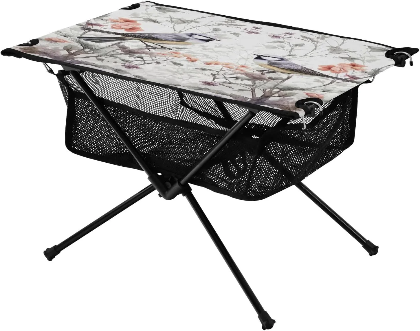 Bird Grey Portable Folding Camping Table, Compact Lightweight Beach Table with Carrying Bag for Outdoor Picnics, BBQs, Camp