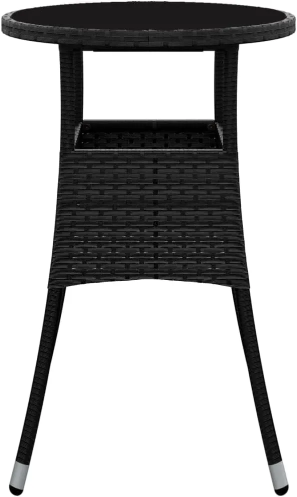 Black Poly Rattan Outdoor Table, Dining, Coffee, Side, Camping, Lightweight Garden Furniture