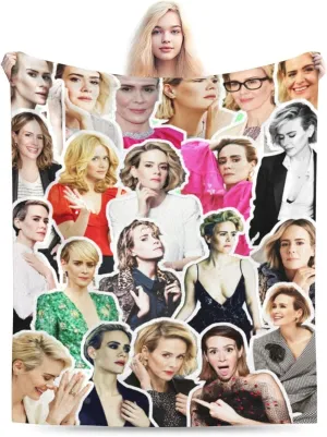 Blanket Sarah Paulson Soft and Warm Lightweight Fluffy Throws Blankets Gift for Beach Yoga Bedroom Living Room Decoration Sofa Camping Trip Dorm Decor All Season