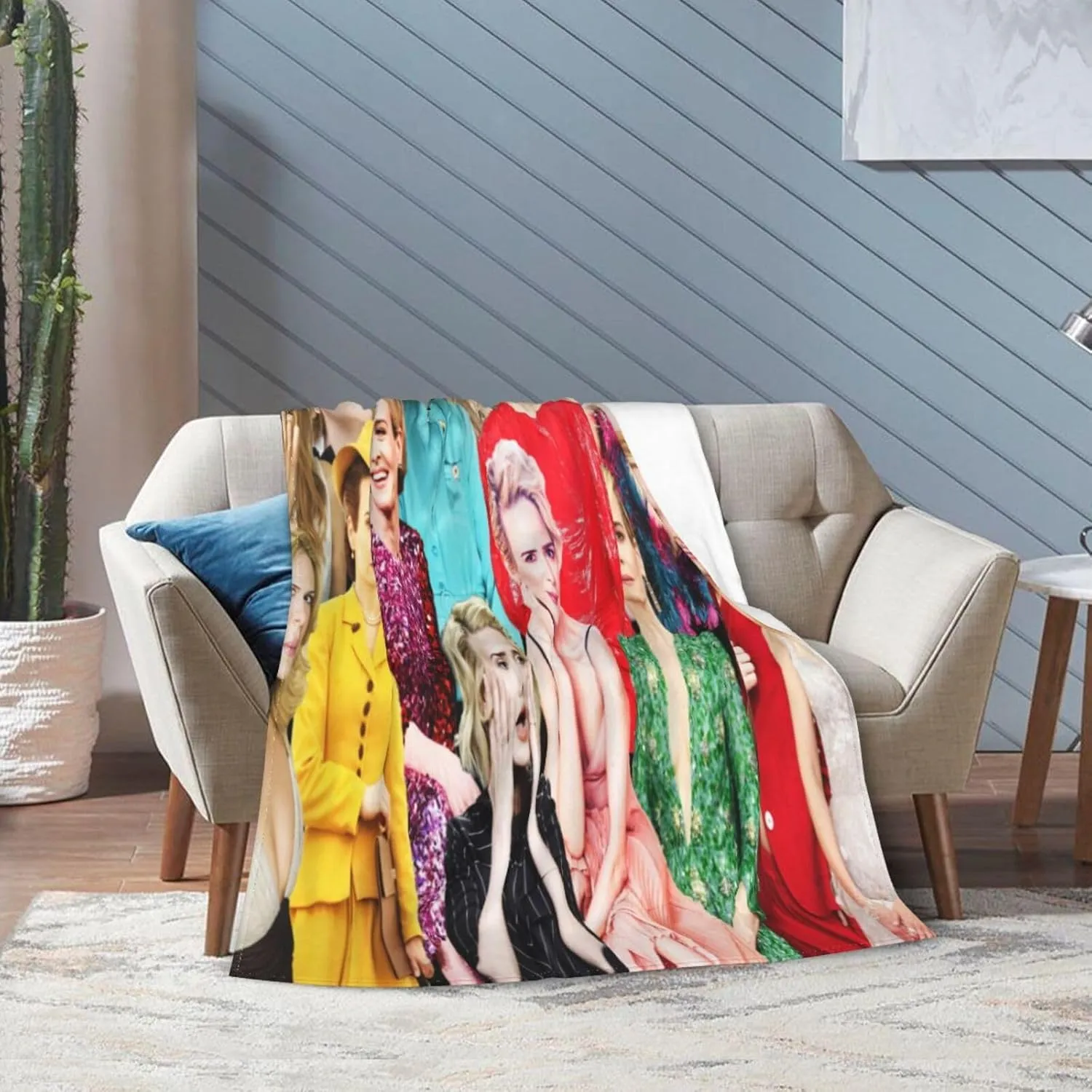 Blanket Sarah Paulson Soft and Warm Lightweight Fluffy Throws Blankets Gift for Beach Yoga Bedroom Living Room Decoration Sofa Camping Trip Dorm Decor All Season