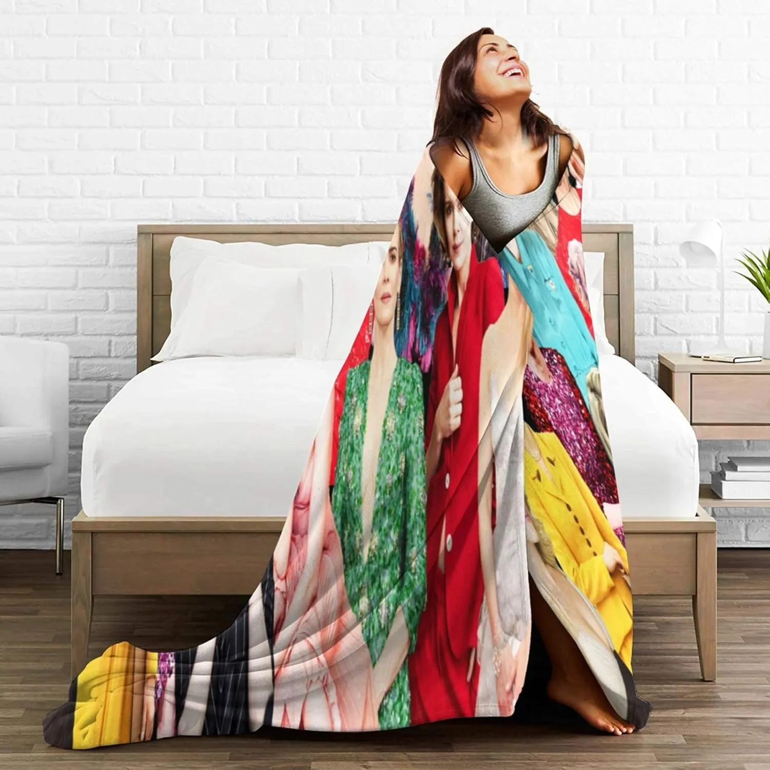 Blanket Sarah Paulson Soft and Warm Lightweight Fluffy Throws Blankets Gift for Beach Yoga Bedroom Living Room Decoration Sofa Camping Trip Dorm Decor All Season