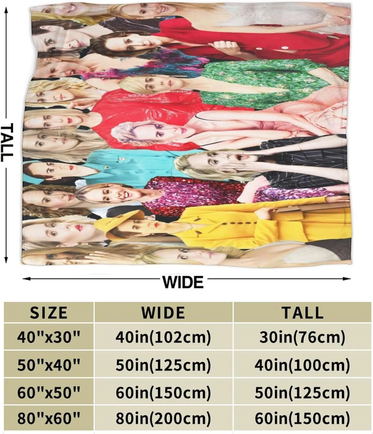 Blanket Sarah Paulson Soft and Warm Lightweight Fluffy Throws Blankets Gift for Beach Yoga Bedroom Living Room Decoration Sofa Camping Trip Dorm Decor All Season