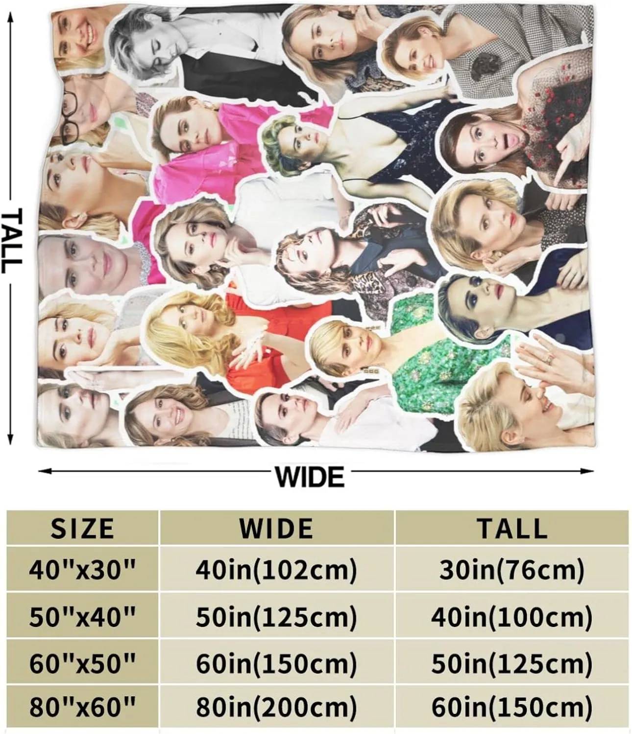 Blanket Sarah Paulson Soft and Warm Lightweight Fluffy Throws Blankets Gift for Beach Yoga Bedroom Living Room Decoration Sofa Camping Trip Dorm Decor All Season