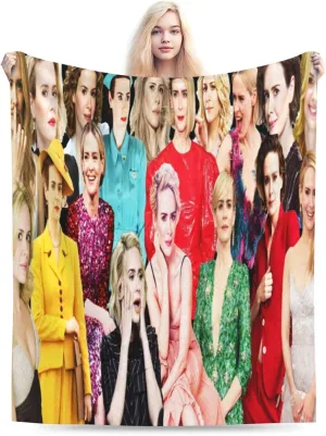 Blanket Sarah Paulson Soft and Warm Lightweight Fluffy Throws Blankets Gift for Beach Yoga Bedroom Living Room Decoration Sofa Camping Trip Dorm Decor All Season