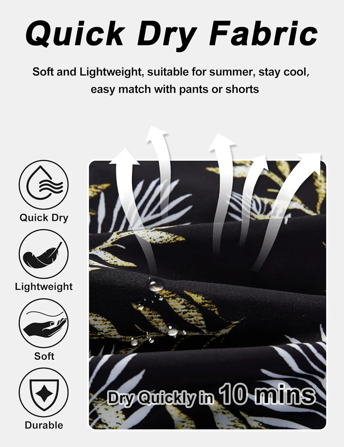 BOJIN Men's Hawaiian Shirts Short Sleeve Button Down Casual Shirts Summer Printed Tropical Floral Aloha Beach Shirts