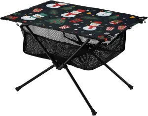 Bolaz Outdoor Folding Portable Picnic Camping Table-Christmas1146,Storage Mesh for Camping Gear Accessories, Hiking, Mountaineering, Outdoor Travel