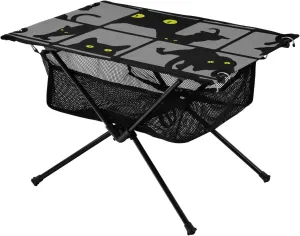 Bolaz Outdoor Folding Portable Picnic Camping Table-Cute Cat Playing,Storage Mesh for Camping Gear Accessories, Hiking, Mountaineering, Outdoor Travel