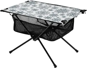 Bolaz Outdoor Folding Portable Picnic Camping Table-Snowflake 2,Storage Mesh for Camping Gear Accessories, Hiking, Mountaineering, Outdoor Travel