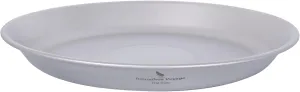 Boundless Voyage Ultralight Titanium Bowl Pan Plate Dish with Carry Bag Outdoor Camping Portable Tableware Cookware (Ti1111T (Shallow Plate))