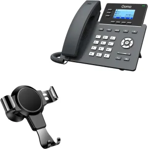 BoxWave Car Mount Compatible with Ooma 2603 IP Phone - X-Switch Car Mount, Air Vent Mounted Holder Simple Minimal - Jet Black