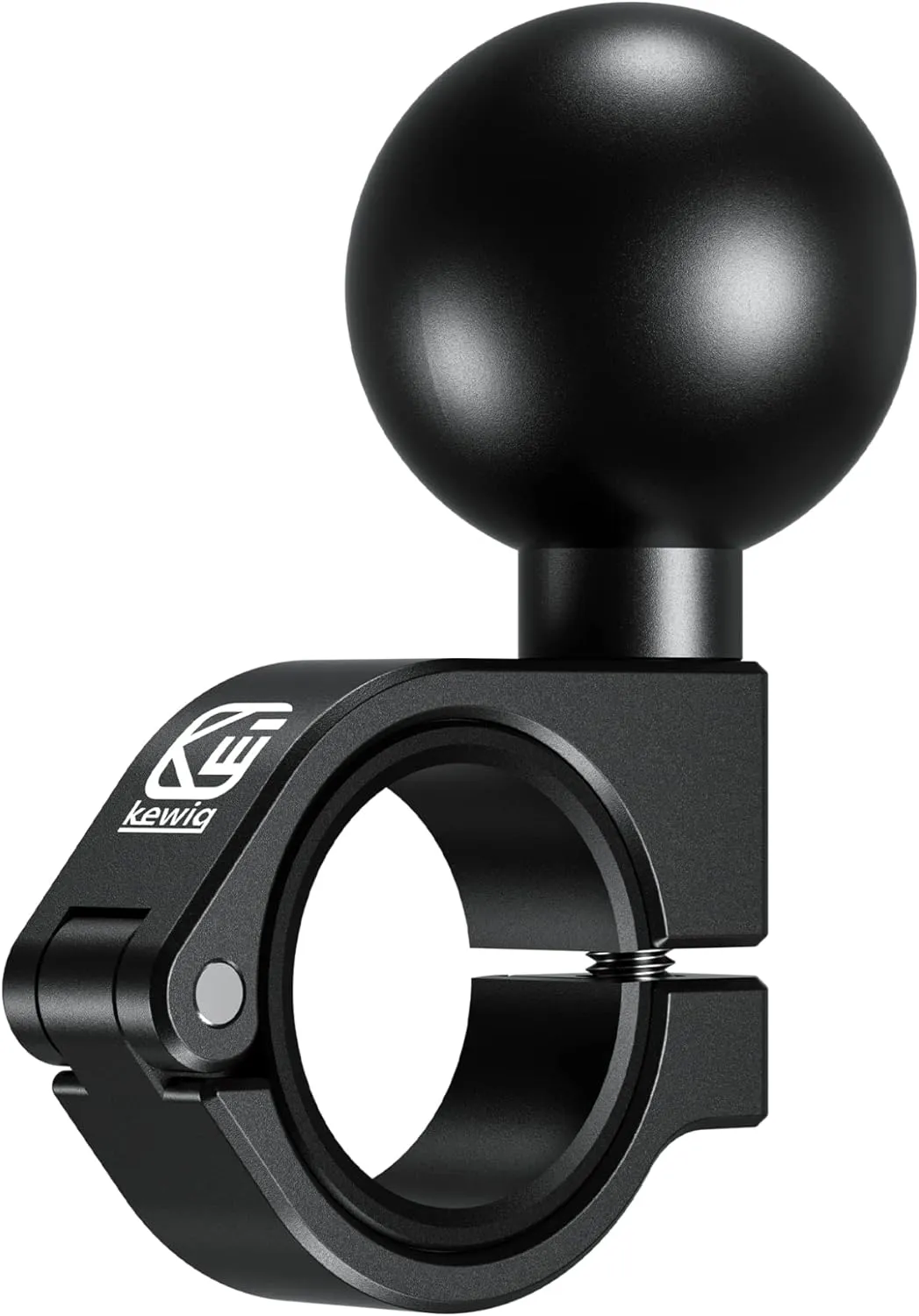 BRCOVAN 1.5'' Ball Mount, Aluminum Alloy Handlebar Clamp Base, Fit for Round Rails 0.875'' / 1'' / 1.125'' / 1.26'' in Diameter, Compatible with RAM Mounts C Size 1.5 Inches Ball Double Socket Arm