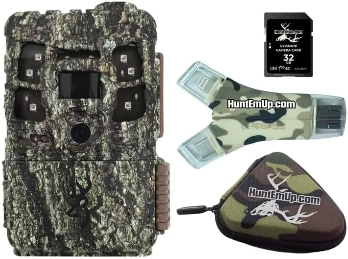 Browning Defender Pro Scout Max Trail Camera Bundle 32GB Ultimate SD Card and High-Speed Card Reader with Zipper case