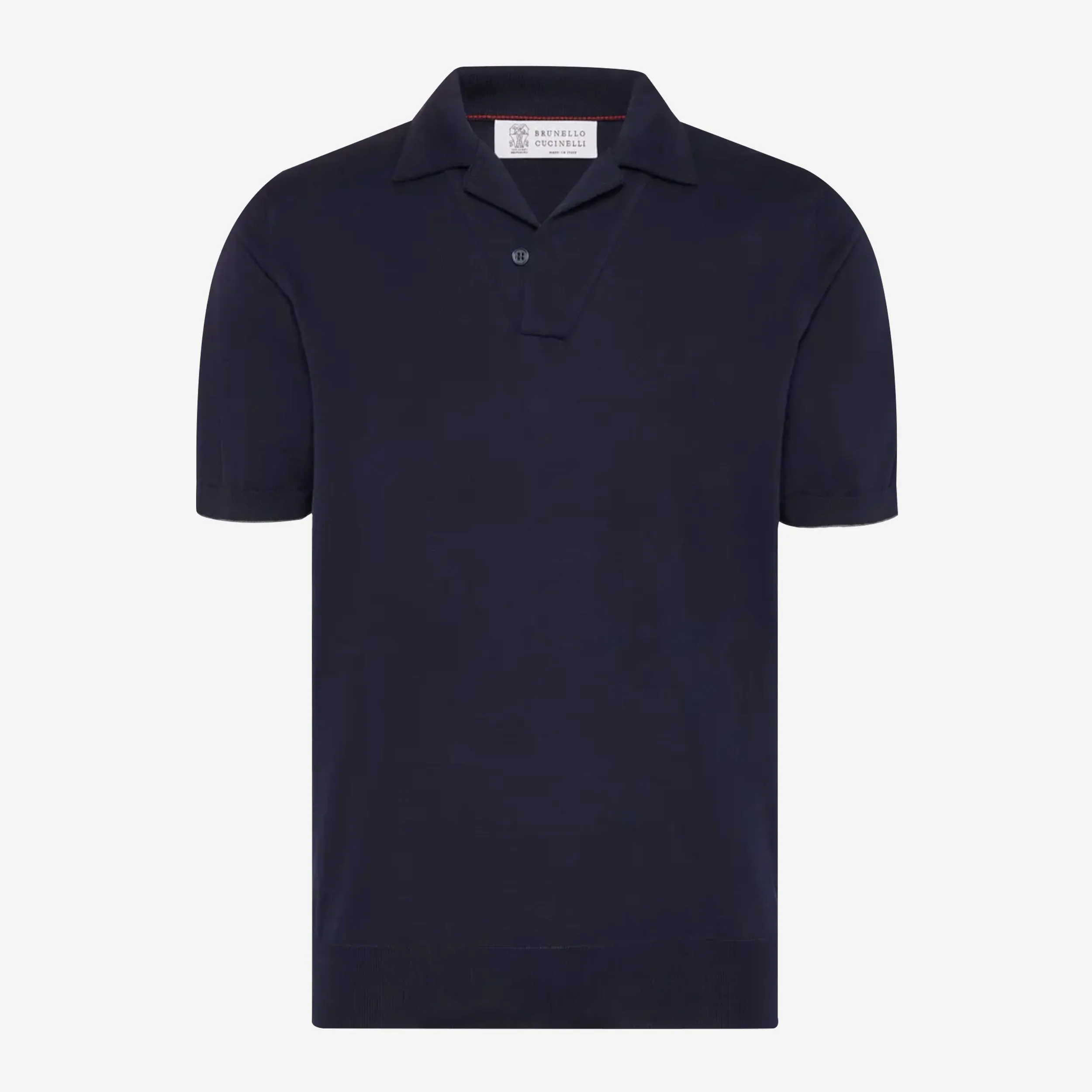 Brunello CucinelliI Lightweight Knit Camp  Collar Polo