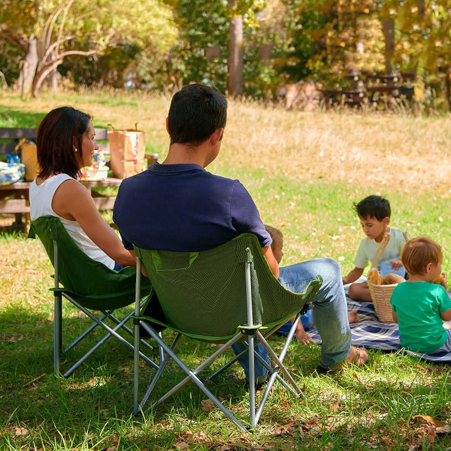 BTZHY Recliner Chair,Outdoor Folding Portable Lawn Chair,Moon Chair with Side Pockets,for Fishing,Beach,Lawn,Picnic,Hiking.