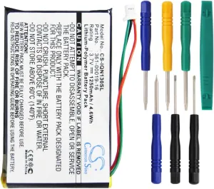 Cameron Sino Replacement 1250mAh 361-00019-16, 361-00019-12 Battery for Garmin Nuvi 1300 1350 1350T 1370 1370T 1390 1390T 1375T,1340T Rro GPS Navigators with Tools Kit