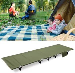 Camp Bed for Adults Folding Camp Beds with Side Pocket Camp Cot Enlarged Camping Cot Bed with Carry Bag Portable Camping Beds, Loads 300lb(Color 5)
