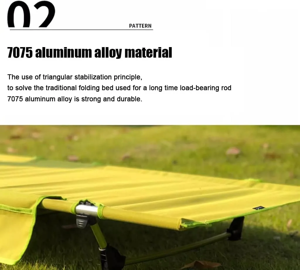 Camp Bed for Adults Folding Camp Beds with Side Pocket Camp Cot Enlarged Camping Cot Bed with Carry Bag Portable Camping Beds, Loads 300lb(Color 5)