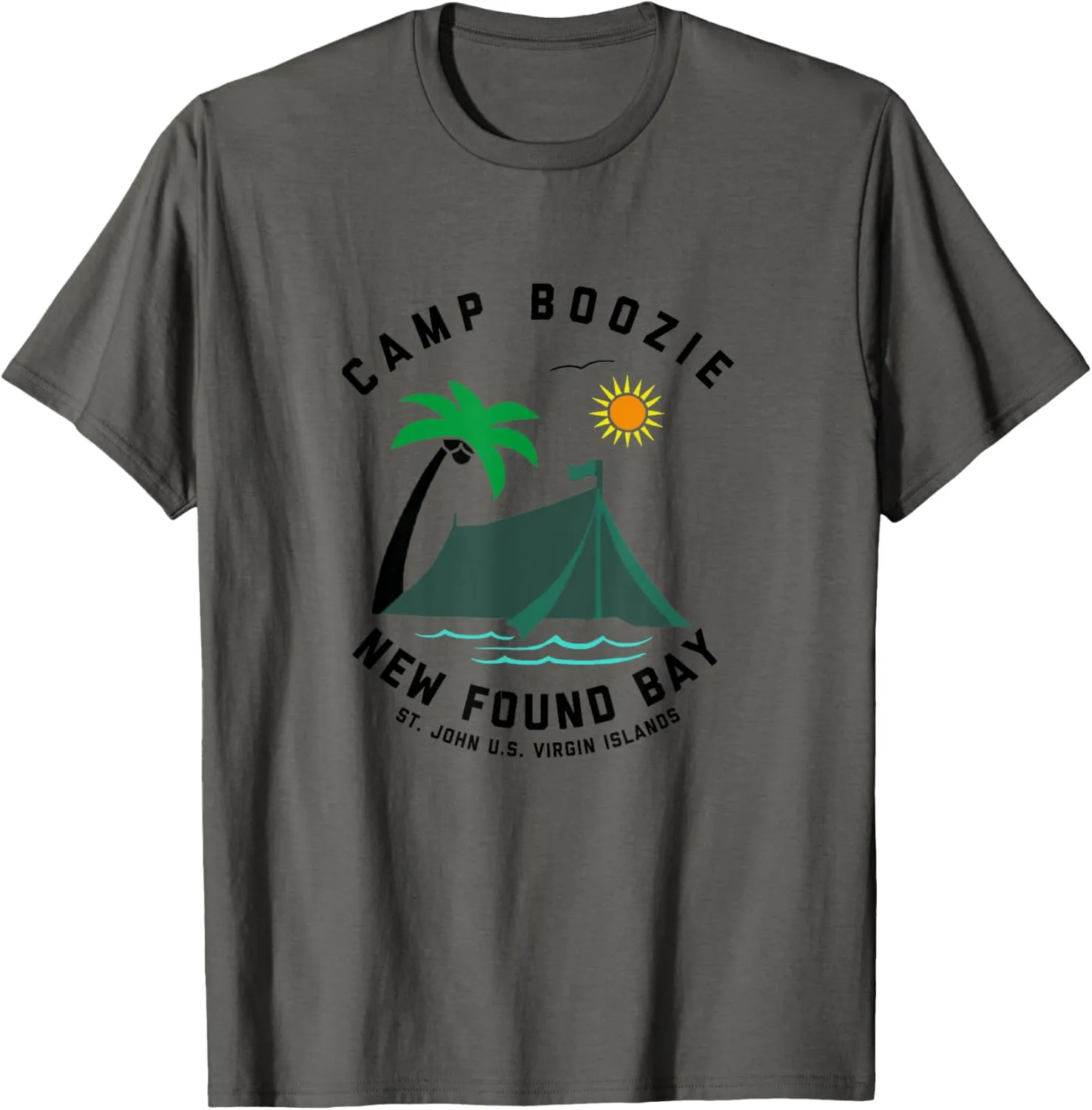 CAMP BOOZIE New Found Bay St John US Virgin Islands T-Shirt