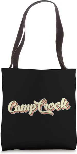 Camp Crook TShirt Retro Art Baseball Font Vintage Tote Bag