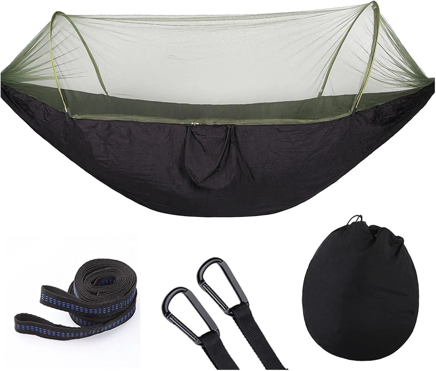 Camp Portable Outdoor Camping Hammock 1-2 Person Go Swing with Mosquito Net Hanging Bed Ultralight Tourist Sleeping Hammock Strong (H S250x120cm)