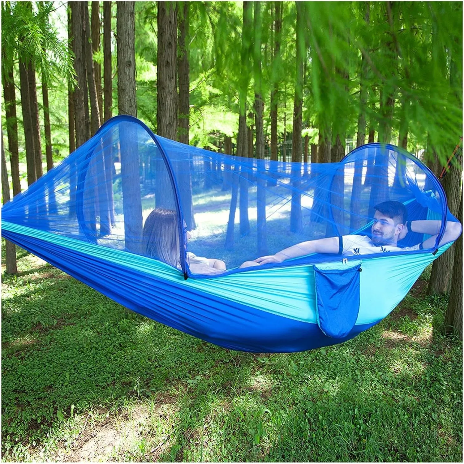 Camp Portable Outdoor Camping Hammock 1-2 Person Go Swing with Mosquito Net Hanging Bed Ultralight Tourist Sleeping Hammock Strong (H S250x120cm)