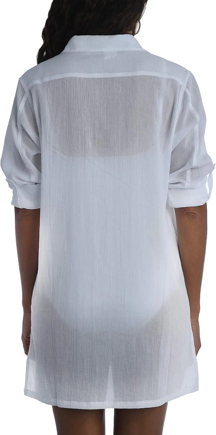 Camp Shirt Swimsuit Cover Up