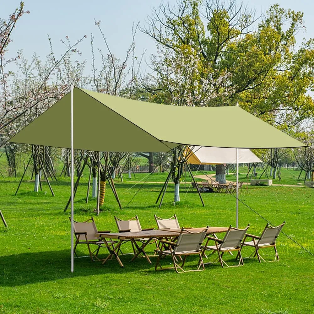 Camping Awning Canopy ion Rain Tarp Sunshade Shelter Picnic Blanket for Camping Hiking Backpacking Picnic Fishing