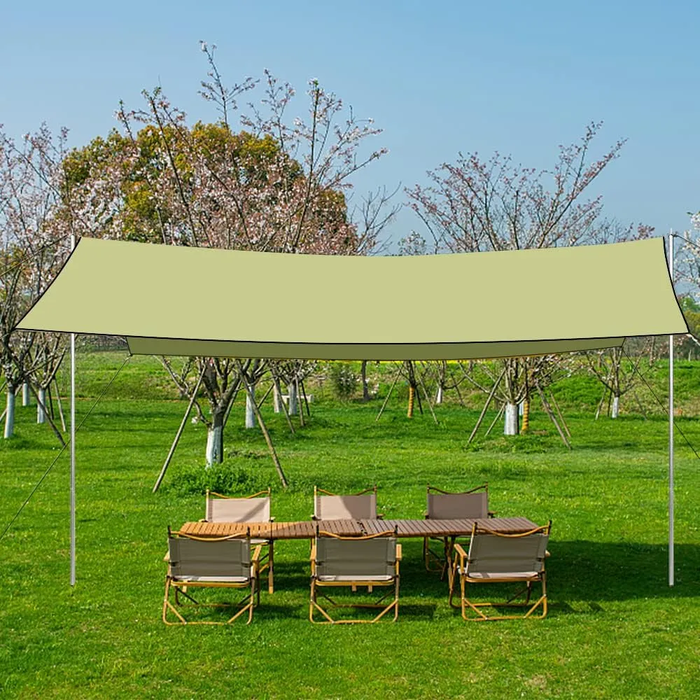 Camping Awning Canopy ion Rain Tarp Sunshade Shelter Picnic Blanket for Camping Hiking Backpacking Picnic Fishing