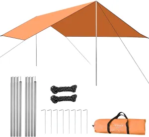 Camping Awning Canopy ion Rain Tarp Sunshade Shelter Picnic Blanket for Camping Hiking Backpacking Picnic Fishing