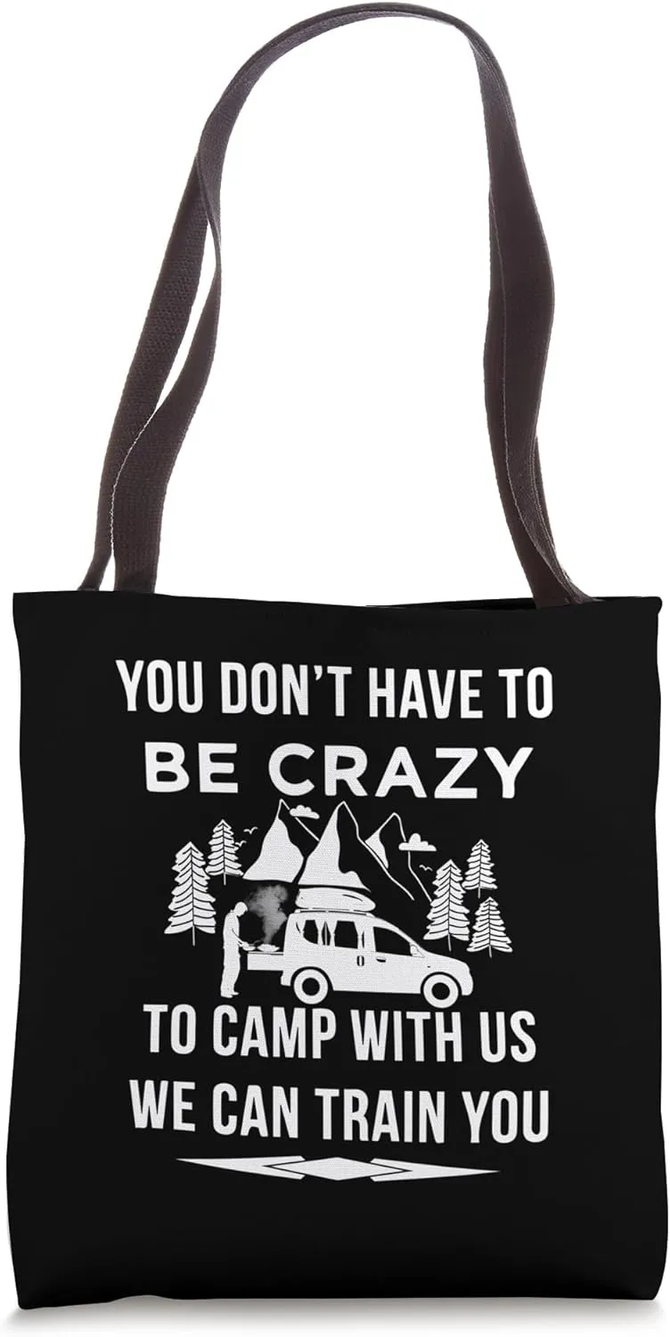 Camping-Camper Microcamper Travel-Caravan Quote Minicamper Tote Bag