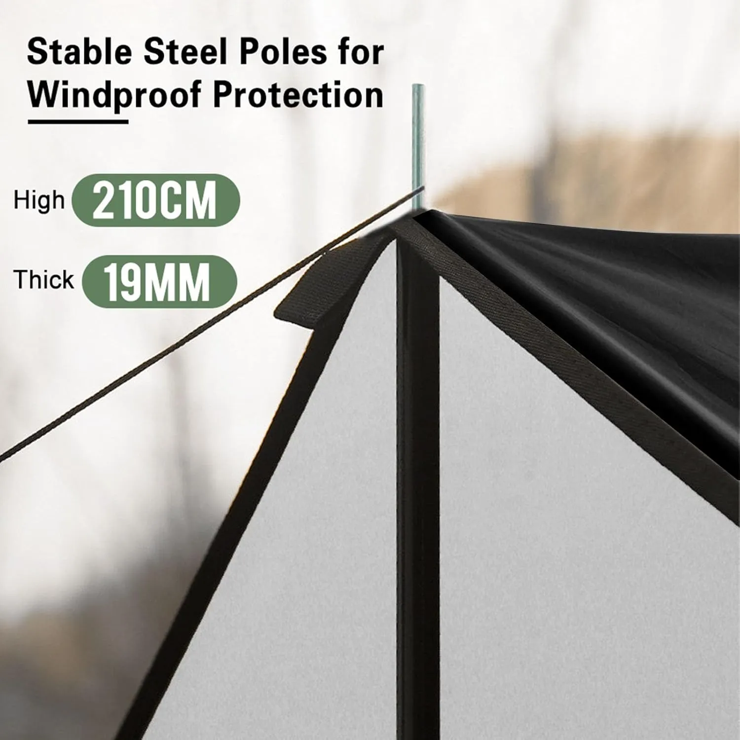 Camping Canopy, Outdoor Camping Hiking Backpacking Tarp Rain Fly Camping Tarp Camping Tarp with Poles Sun Shade for Camping Hiking Travel Picnic Awning