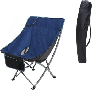 Camping Chair Fishing Chair Folding Chairs Camping Portable Folding Chair With Mesh Side Pocket Backrest Stool Camping Backpacking Chair For Fishing Beach Travel Picnic Lawn Chairs Outside ( Color : B