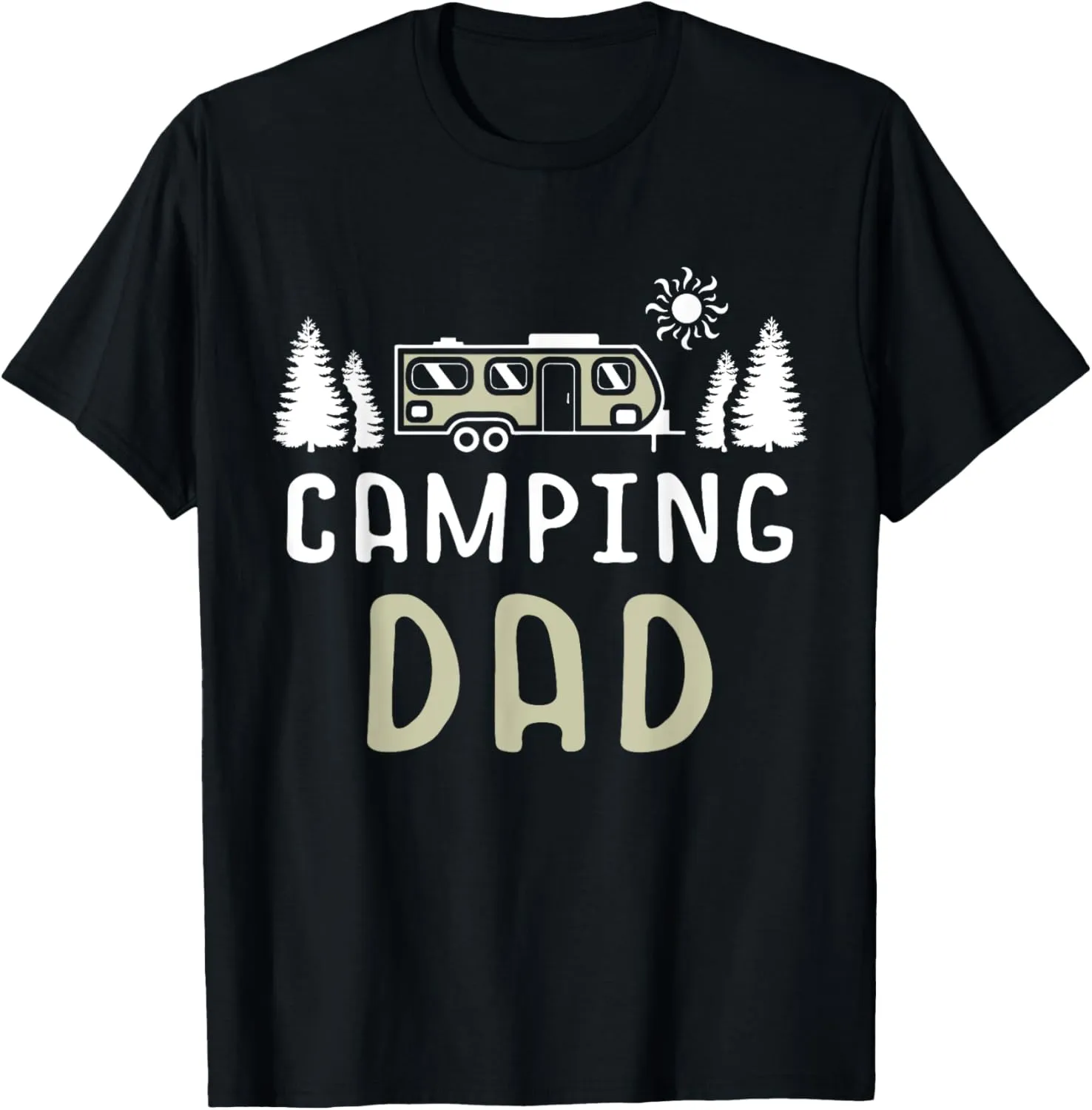 Camping Dad Wanderlust Nature Camper Stargazing Campfire T-Shirt