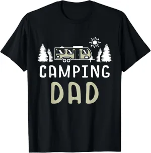 Camping Dad Wanderlust Nature Camper Stargazing Campfire T-Shirt