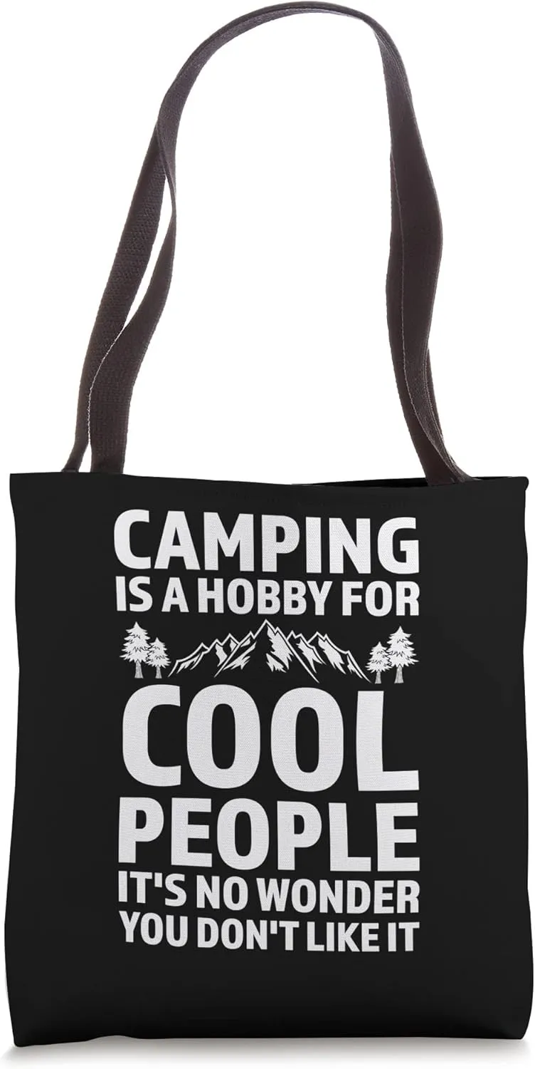 camping is a hobby for cool people camper caravan Tote Bag