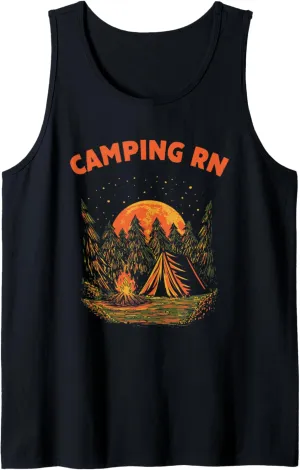 Camping RN Camper Forest Camp Jungle Vacation Wildlife Tank Top