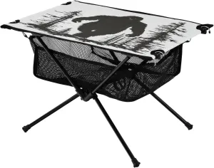 Camping Table Lightweight Portable Folding Table with Mesh Storage Net Orangutan Bigfoot Silhouette Ideal for Camping Hiking Beach Picnic Travel Backyard
