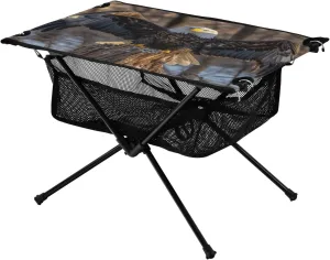 Camping Table Lightweight Portable Folding Table with Mesh Storage Net Woods Ideal for Camping Hiking Beach Picnic Travel Backyard