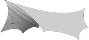 Camping Tarp,Camping Ground Sheet,Camping Tent Tarp 5.1x5.1m Large Camping Tarp Octagon Butterfly Outdoor Sun Shelter Awning Tent Shade Sunshade(Light Grey)