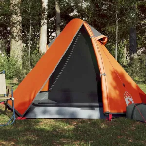 Camping Tent Dome 2-Person Grey and Orange Waterproof2,5KG