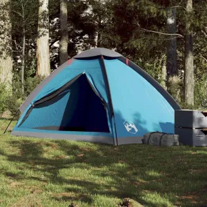 Camping Tent Dome 4-Person Blue Waterproof3,1KG