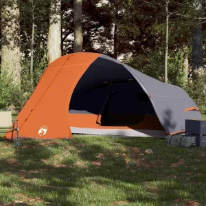 Camping Tent Dome 4-Person Orange Waterproof7KG