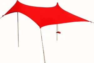 Camping Tent HOT Sea Beach CampingTent Tarp Sunshade Inflatable Shelter Canopy Sand Anchor Carry Bag Canopy Rain Protect Portable 2 Pole (Red One Size (Red One Size)