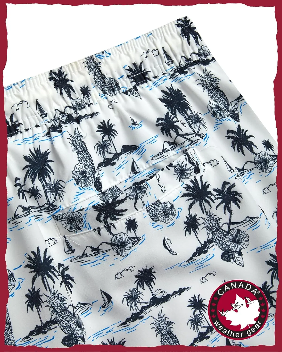 CANADA WEATHER GEAR Men's Beach Wear Set - 2 Piece Camp Hawaiian Shirt and Swim Shorts Vacation Outfit Set (Sizes: S-2XL)