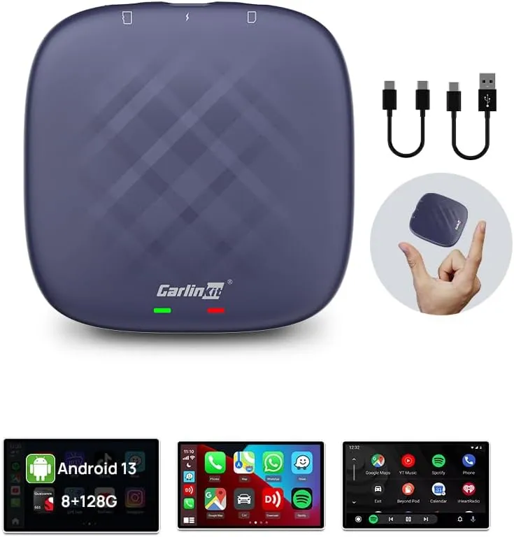 Carlinkit CarPlay Android 13.0 AI Box Adapter, 3-in-1 CarPlay AI Box Max(Plus), Plug & Play, Easy Setup, Built-in Google Play/Netflix/YouTube/TF Card, for Cars with OEM Wired CarPlay&Touchscreen