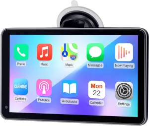 Carplay for Apple Portable Car Screen: Easy Setup 7 Inch Android Auto - Wireless Car Play Touchscreen with GPS Navigation,Bluetooth, FM,Mirror Link,Siri